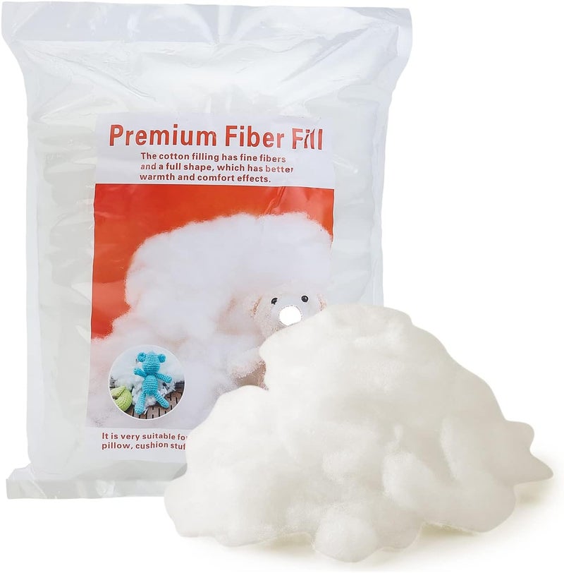 cedarol 100g/3.53OZ Premium Polyester Fiber, Fiber Fill Stuffing, White High Resilience Fill Fiber for Stuffed Animal Crafts, Pillow Filling and Fiberfill DIY Dolls - Image 1